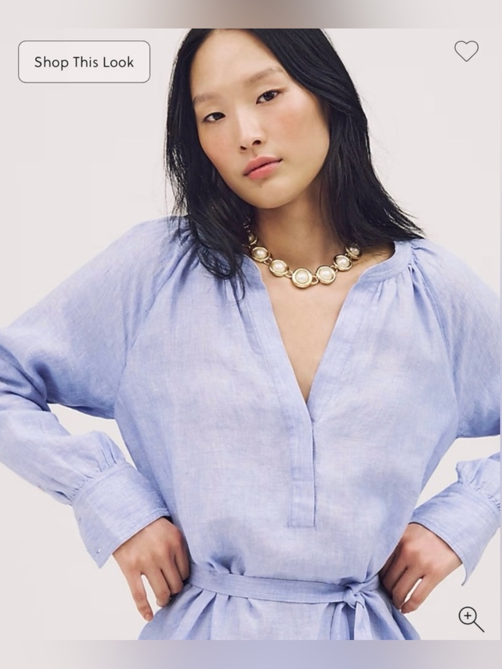 J.Crew Cabana dress in linen in French blue - Picture 7 of 12